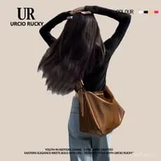 Bolsa feminina URCIO RUCKY, modelo novo de 2026, grande capacidade, adequada para uso diário, pode ser usada como bolsa