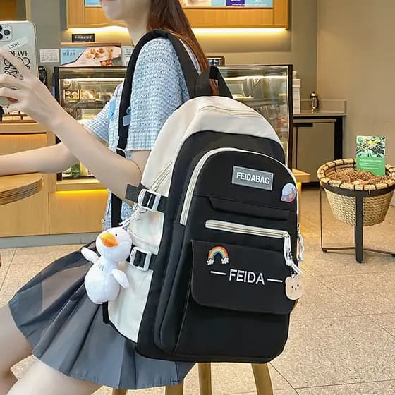 Contador francês CsagKsag novo estilo júnior estudantes do ensino médio mochila feminina estudantes do ensino médio moch