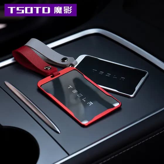Adequado para Tesla ModelY/3/X/S cartão chave caso fivela de Metal carro/Y Silicone capa protetora acessórios