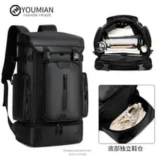 Mochila masculina mochila de grande capacidade cinta sapato armazém viagem de curta distância ao ar livre caminhadas via