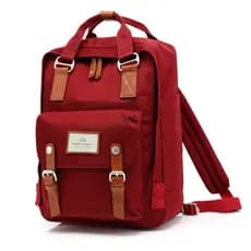NX Donut Genuíno Donut Mochila Mochila Estudante Bolsa Escolar Masculino Vinho Série Vermelha Mochila Bolsa para Computa