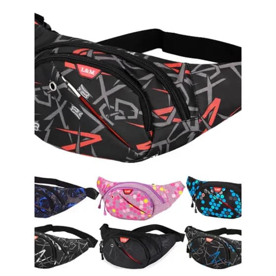 Nova bolsa de cintura masculina feminina na moda ins multifuncional grande capacidade ao ar livre telefone móvel coleção