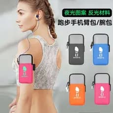 Novo estilo correndo saco de braço do telefone móvel feminino noite correndo esportes saco de pulso Apple à prova dwater