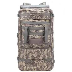 Mochila de grande capacidade para caminhadas ao ar livre 60L mochila camuflada à prova de chuva mochila esportiva multif