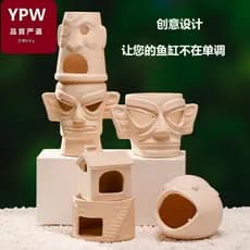 Estilo japonês evitar reprodução pote paisagismo cerâmica pote decoração desova peixe camarão aquário casa decoração do