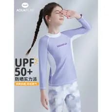 AquaPlay Maiô infantil dividido de manga comprida novo estilo conservador protetor solar fofo de secagem rápida profissi