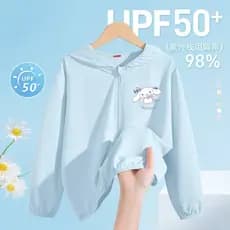 Canela cão meninas protetor solar de seda gelo roupas verão estilo fino Jade Poodle crianças protetor solar roupas espor