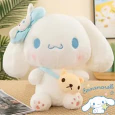 Canela cão mensageiro saco canela coelho boneca de pelúcia enviar presente de aniversário boneca pingente estilo japonês