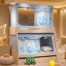 Yugui Dog Superior Inferior Beliche Criança Mãe Cama Mosquiteiro Quarto Casa Novo Estilo Laurel Cortina de Cama Resisten