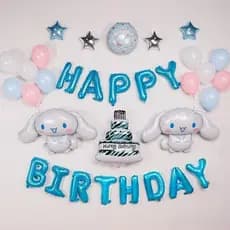 Canela cão tema de aniversário atmosfera adereços menina crianças filme alumínio balão Laurel cão fundo decoração da par