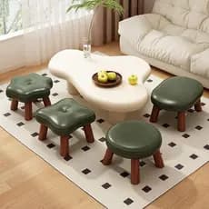Japonês pequeno fezes baixas sala de estar banco criativo crianças sentado cais forte durável sofá Footstool sapato made
