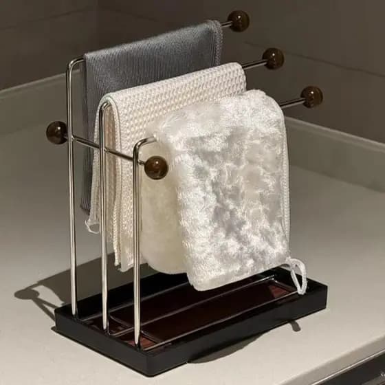Rack de drenagem de pano japonês esponja toalheiro prato pano cabide bancada armazenamento ferramenta útil armazenamento