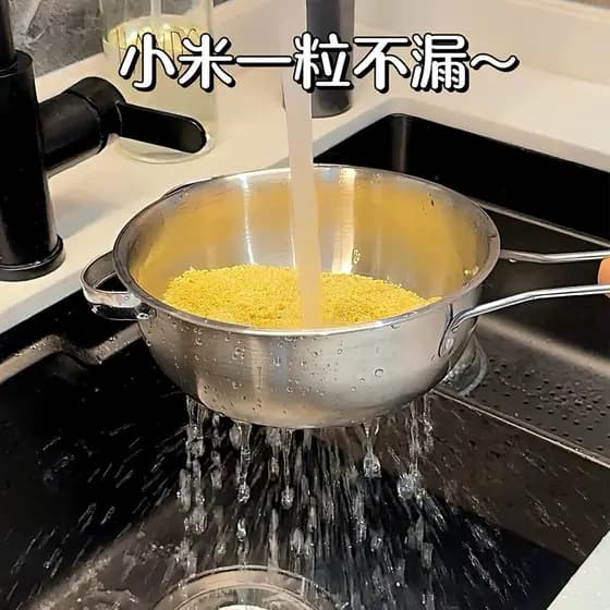 Taomi ferramenta útil colher de lavagem de arroz aço inoxidável grau alimentício arroz lavagem dreno peneira Xiaomi filt