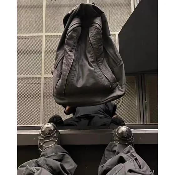 Americano high Street mochila nicho mochila masculino estudante universitário Commuter legal na moda high-End Motor de g