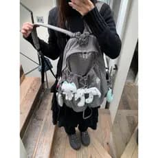 2026 novo estilo coreano xadrez mochila feminina grande capacidade estudante mochila All-Match viagem Commuter