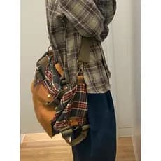 Mochila portátil feminina dupla utilização saco do mensageiro grande capacidade vermelho xadrez saco novo estilo univers
