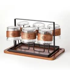 Rack de copo de chá prateleira rack suporte de copo de café ferro suporte de copo de água doméstico sala de estar copo d