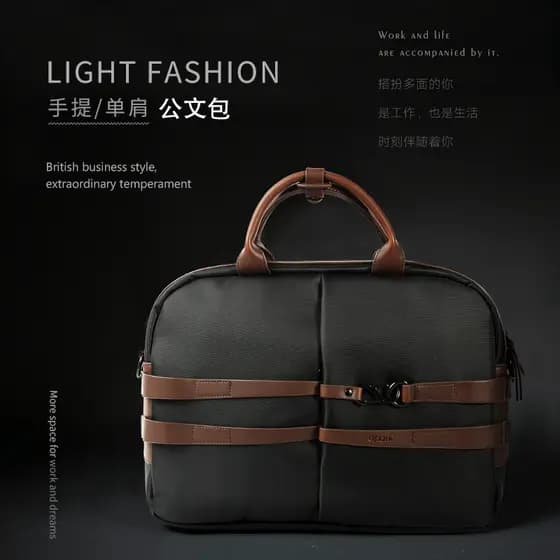 Maleta de negócios Horizontal bolsa Casual masculina simples náilon computador bolsa ombro bolsa arquivo saco escritório