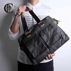 Bolsa masculina negócios Retro lazer viagem grande capacidade bolsa de ombro lona mão-transporte horizontet