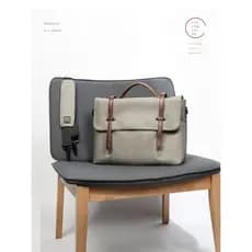 Nova maleta Fanzu bolsa masculina Casual lona bolsa de ombro computador negócios simples documento saco de escritório