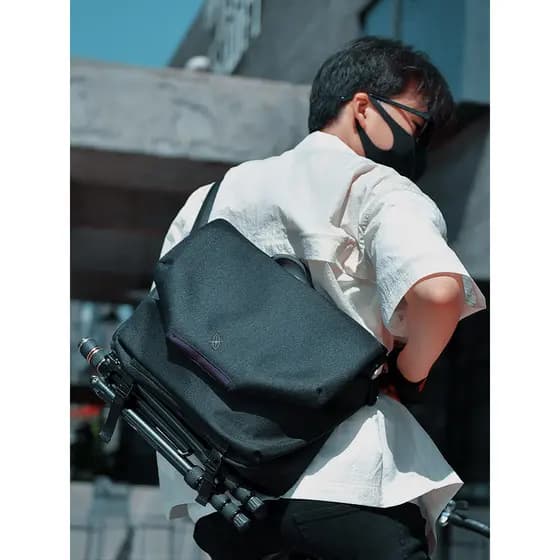 Bolsa mensageiro funcional masculina de um ombro, portátil, única, simples, grande capacidade, roupa de rua, carteiro, c