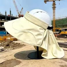 Capa para canteiro de obras, capacete de segurança, protetor solar, aba, homens, mulheres, verão, construção, guarda-sol