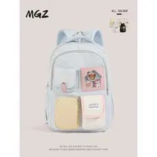 MGZ novo estilo faculdade mochila feminina de alto valor japonês ins contraste cor escola primária estudante mochila fem