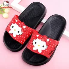 Hellokitty Chinelos Hello Kitty Sapatos infantis Desenhos animados Sandálias fofas Chinelos Meninas Sapatos internos San