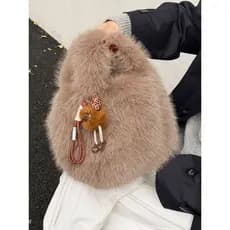 Japão Japão Japão Japão ꜱᴛン Bolsa de Ombro de Pelúcia de Grande Capacidade 25 Novo Estilo Bolsa Retro