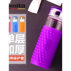 Simita vidro de camada única resistente a choques Mini portátil senhoras copo de água antiderrapante bolso copo moda est