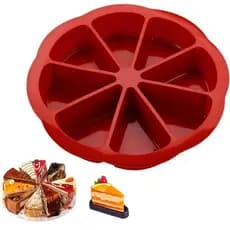 Forma para assar, forma triangular para pizza, forma antiaderente para bolo, forma triangular para muffins com 8 furos,