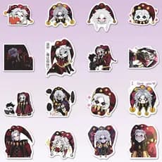 60 Adesivos de Anime O Freak Circus Pierrot à Prova d'Água, Adequados para Laptops e Telefones Móveis VYU6
