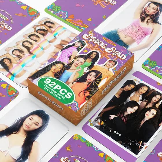 92 peças/caixa KATSEYE Photo Card 2026 Série de Cartões de Saudação de Férias KPOP LOMO IYLT H3W7