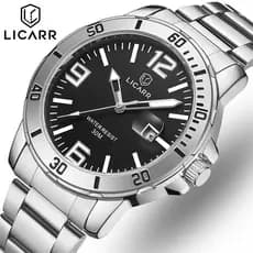 Relógio de Negócios Masculino LICARR, Marca de Luxo Original, com Display de Data Luminoso, Relógio de Quartzo à Prova d