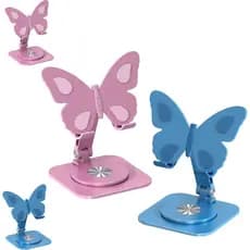 Suporte de Telefone ButterflyPhoneStand, Suporte para Celular, Construção em Liga de Alumínio com Rotação de 360 Graus,
