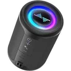 Caixa de som Bluetooth portátil LENRUE com luzes, som estéreo surround TWS, alimentação via Type-C, Bluetooth 5.3, supor