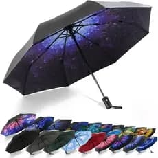 Guarda-chuva de Viagem SYCOMPACT, à Prova de Vento, Automático, Compacto, Proteção UV, Guarda-chuva de Fábrica