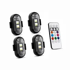 Luz Estroboscópica RGB LED para Aeronaves, Luz de Advertência Sem Fio com Controle Remoto para Motocicletas, Bicicletas