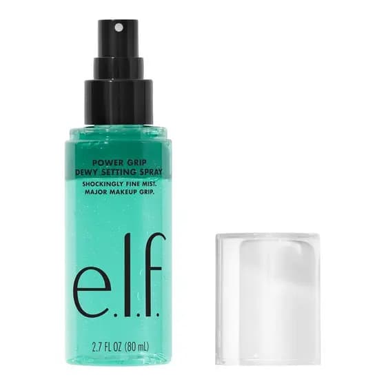 e.l.f.PowerGripDewySettingSpray, Névoa Ultrafina Feita Com Ácido Hialurônico, Fixa a Maquiagem Para um Acabamento Hidrat