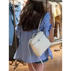 Lp mochila feminina 2024 novo estilo moda mochila nicho Design bolsa feminina simples All-Match mochila grande capacidad