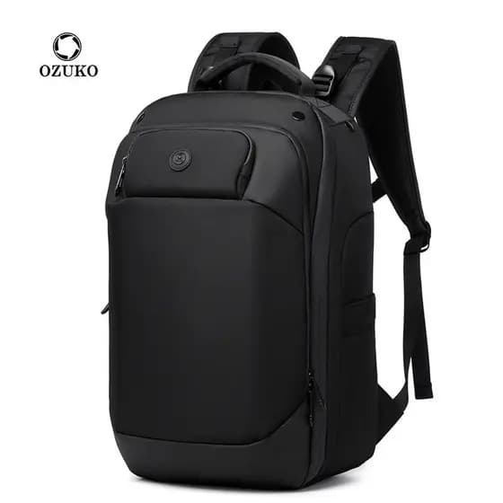 Ozuko novo estilo mochila masculina mochila de negócios Notebook computador saco estudante saco de escola à prova dwater