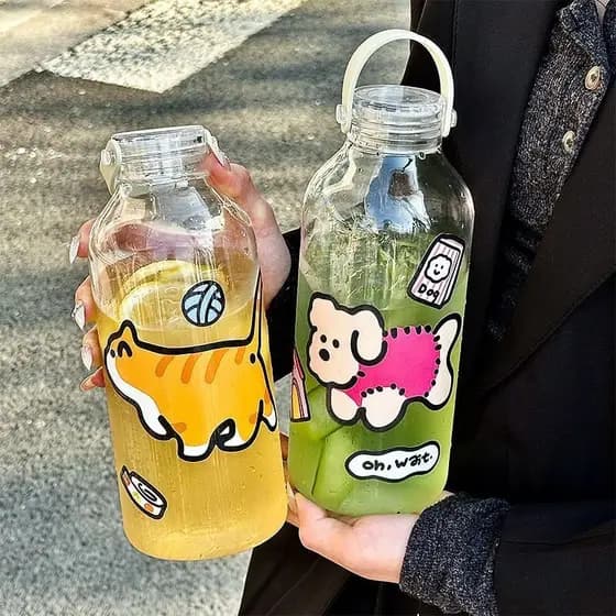 Simples estilo japonês prático copo de alto valor ins copo de água feminino grande capacidade estudante copo verão trans