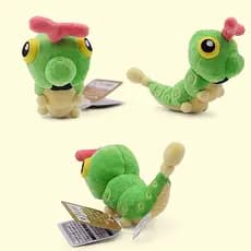 Brinquedo de Pelúcia Anime Pokémon Stinkmoth de 14-19cm, Bonito Pokémon Borboleta Amarela, Centopéia, Lagarto, Boneco 6P