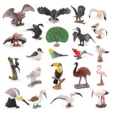 Modelo Clássico de Simulação de Pássaro em PVC Sólido, Modelo Móvel, Brinquedo Educacional em Miniatura, Presente para C
