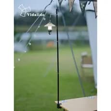 Vidalido vidalido suporte de luz acampamento ao ar livre portátil liga alumínio dobrável pólo luz suporte