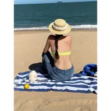 Toalha de praia cobertor de praia tapete de praia Oversized absorvente de secagem rápida protetor solar toalha de banho