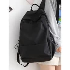 Alemão grande capacidade cor sólida mochila feminina saco de escola masculino mochila feminina All-Match leve mochila de