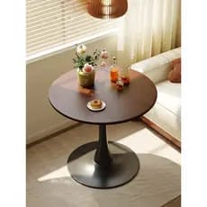 Mesa de jantar estilo Medieval imitação de madeira maciça mesa redonda doméstica pequena apartamento lazer mesa de negoc