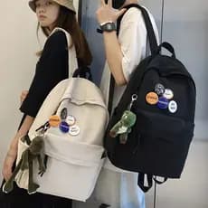 Mochila masculina estudante universitário ins Street Wear Campus mochila masculina feminina versão coreana simples All-M