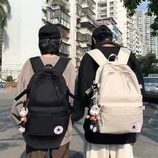 Mochila de estudante do ensino médio masculina japonesa ins masculina bolsa escolar de grande capacidade mochila de estu